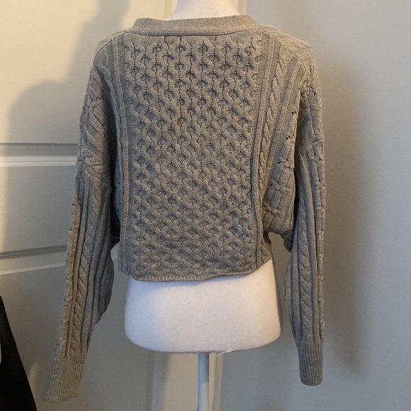 Oversized Cropped Sweater Forever 21 gray - Picture 2 of 9